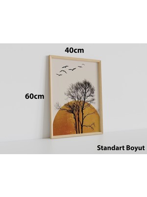 Wood Design World Ahşap Çerçeve 40   x   60 cm Modern Uv Baskı Tablo