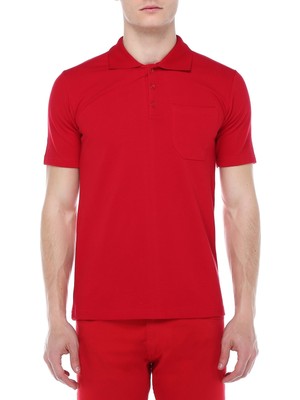 Ağca Kırmızı Polo Yaka Tshirt