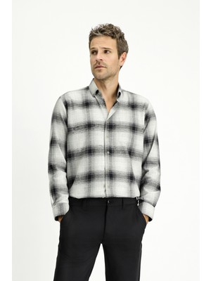 Uzun Kol Slim Fit Dar Kesim Pamuklu Non Iron Saten Klasik Gömlek