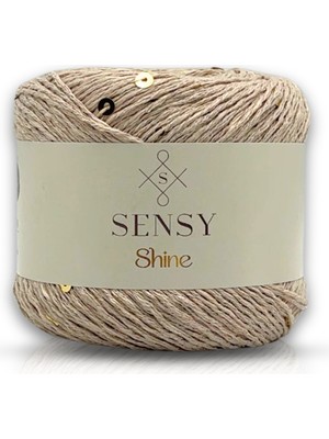 Sensy Shine Pullu Örgü İpi 100 gr Sütlü Kahve Renk Pamuk Malzeme Özellikleri ile Örgü İçin
