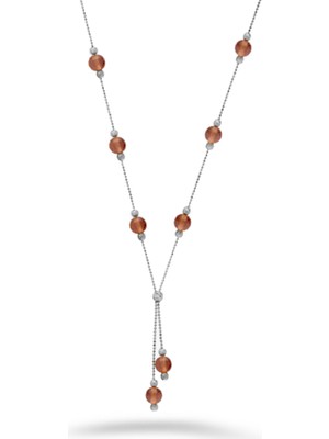 Silveranka 925 Ayar Gümüş Zultanit Taşlı Sallantılı Kolye
