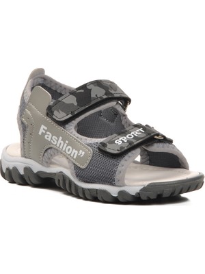 ARZEN Ayakmod Gri Kamuflaj Erkek Çocuk Sandalet