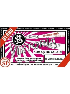 Viktoria Kumaş Boyası 10 Vişne Çürüğü (3 Adet)
