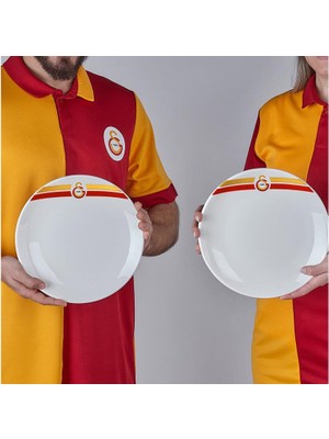 Galatasaray Dekomus Ile Lisanslı Galatasaray 6 Kişilik Porselen Servis Tabağı Seti