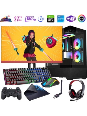 I5 13400F 16GB Ddr4 512GB M2 12GB RTX4070 27" 180Hz Mon. Oyun Bilgisayarı (Gaming Set)