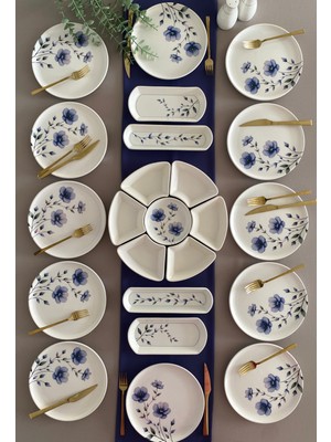 Mor Menekşe 12 Kişilik 23 Parça Kahvaltı Takımı