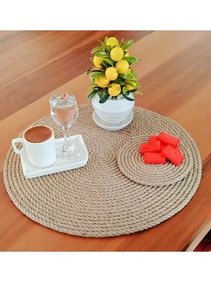 Supla - Hasır Ip Halat Supla Takımı Amerikan Servis 2 Parça Takım