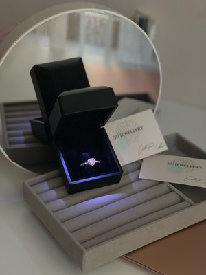 Su Jewelry 925 Ayargümüş Pandora Kalp Model Yüzük Işıklı Kutulu