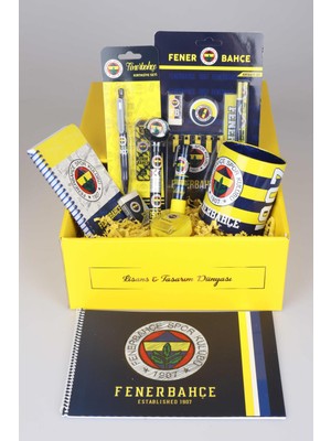 Dekomus Ile Lisanslı Fenerbahçe Özel Kutulu Premıum 19 Parça Kırtasiye Seti