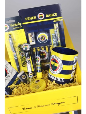 Dekomus Ile Lisanslı Fenerbahçe Özel Kutulu Premıum 19 Parça Kırtasiye Seti