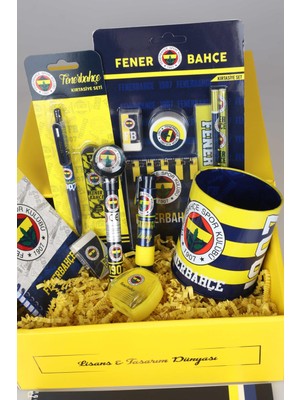 Dekomus Ile Lisanslı Fenerbahçe Özel Kutulu Premıum 19 Parça Kırtasiye Seti