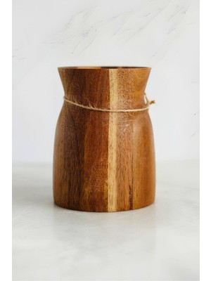 Meturas Akasya Ahşap Kaşıklık Organizer Kutu- Mutfak Düzenleyici, 10 x 12.7 cm