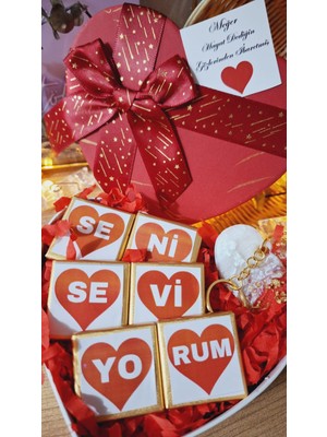 Kalpli Çikolata Kutusu Sevgiliye Hediye Özel Günler Doğum Günü Sevgililer Günü Yılbaşı