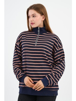 Dik Yaka Fermuarlı Sweatshırt (UNX00247WN)