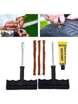 Pro Lastik Tamir Kiti Taşınabilir Lastik Fitil Seti Motosiklet ve Bisiklet İçin Pratik Çözüm
