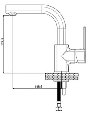 Adnoss Gpd Pedra MTL160 Tek Gövde Lavabo Bataryası