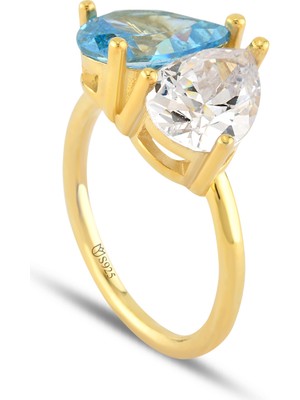 Karosh Aquamarine Zirconia Taşlı Harmonic Fusion Yüzük