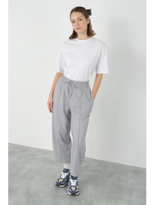 Parçalı Pantolon Açık Gri
