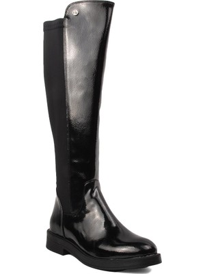 Pierre Cardin Siyah Kırışık Kadın Çizme