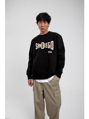 Nomarc Siyah San Diego Yazılı Sweatshirt