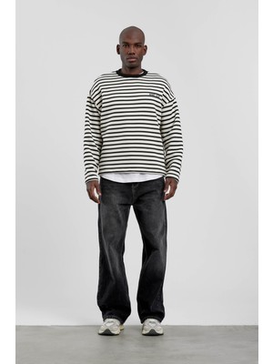 Nomarc Siyah Royal Club Çizgili Sweatshirt