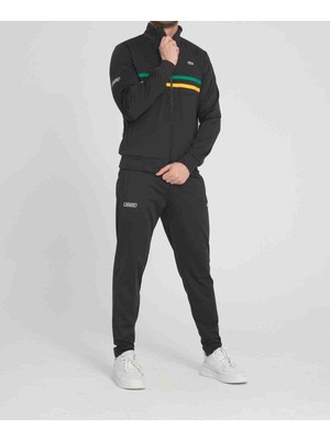 Lacoste  Grafics  Siyah  Slim Fit  Dar Kalıp  Erkek Eşofman