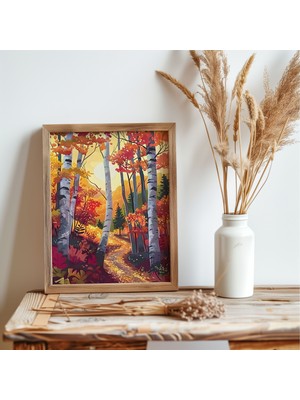 Wood Design World Ahşap Çerçeve 40   x   60 cm Modern Uv Baskı Tablo