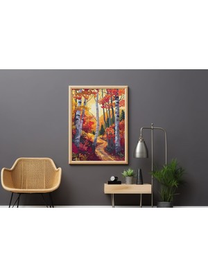 Wood Design World Ahşap Çerçeve 40   x   60 cm Modern Uv Baskı Tablo