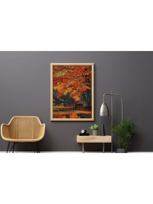 Wood Design World Ahşap Çerçeve 40   x   60 cm Modern Uv Baskı Tablo