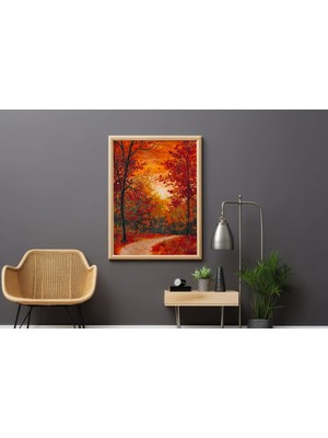 Wood Design World Ahşap Çerçeve 40   x   60 cm Modern Uv Baskı Tablo