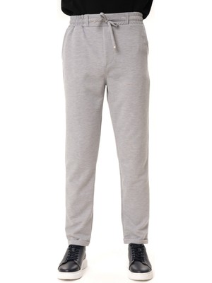 Morven  Erkek Gri Slim Fit  Lastikli Jogger Pantolon