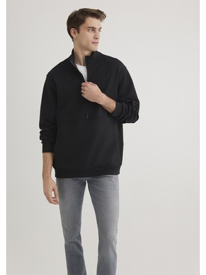 Mavi Yarı Fermuarlı Siyah Sweatshirt 0S10331-900
