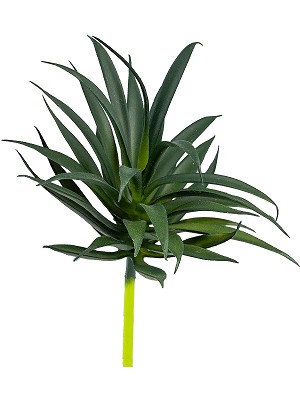 Yapay Sivri Ince Sukulent Koyu Yeşil 15 cm