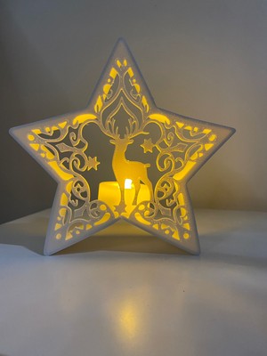 Özel Şık Tasarım LED Tealight LED Mumlu Yeni Yıl Geyik Yılbaşı Dekoratif LED Mum Dahıl