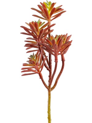 Yapay Sukulent Demeti Kırmızı Yeşil 32 cm