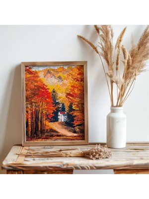 Wood Design World Ahşap Çerçeve 40   x   60 cm Modern Uv Baskı Tablo