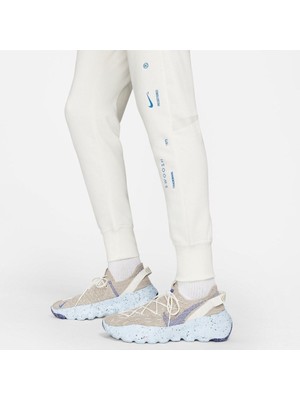 Nike Swoosh Semi-Brushed Back Erkek Beyaz Eşofman Altı DD6001-133