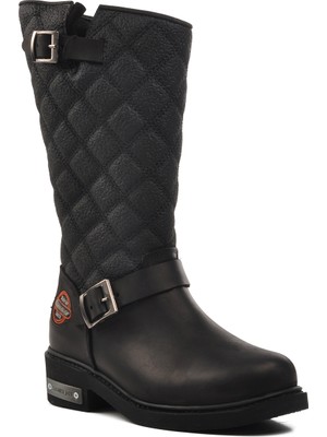 Hammer Jack M&M Giyim Store Dawin Siyah Cilt Topuklu Bot