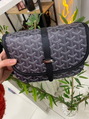 Bugi Bag Monogram Detaylı Çapraz Ayarlanabilir Askılı Kadın Omuz Çantası Goyard Style