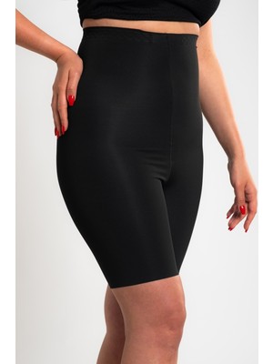 bebekokusu Lazer Kesim Toparlayıcı Paçalı Korse - Siyah