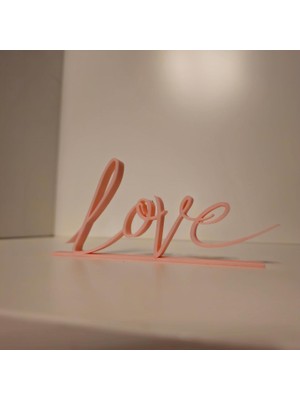 3D Art Sevgililer Günü Için Love Yazısı