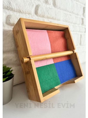 Yeninesilevim Bambu Peçetelik / Saklama Kutusu Sabitleyicili
