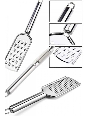 Techno Station Paslanmaz Çelik El Rendesi ve Soyacak Oyacak Seti 2 Li Set