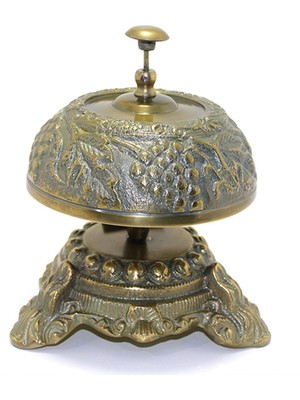 Dekoratif Masa Üstü Pirinç Resepsiyon Zili 18*15 cm