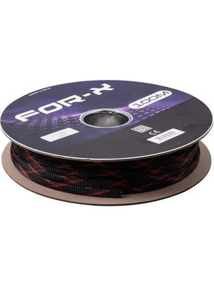 For-X X-110KS Kırmızı-Siyah 10MM 100 Metre Kablo Çorabı