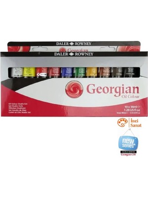 Daler Rowney Georgian 10X38 ml Yağlı Boya Set Studio Set 38ML Profesyonel Oil Colour Set