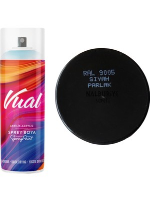 Permolit Vual Akrilik Sprey Boya Siyah Parlak 400 ml - RAL9005