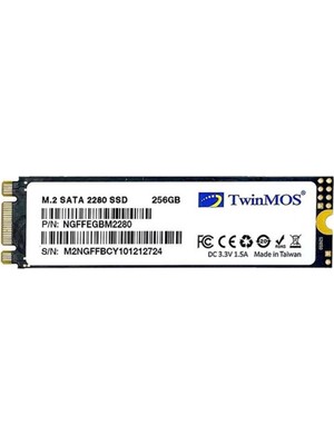 Twinmos 512GB NGFFFGBM2280 M.2 2280 Sata3 SSD (580MB-550MB-S) 3dnand SSD Disk