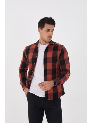 Jack Carısma Oduncu Ekose-Dama Slim Fit Erkek Gömlek