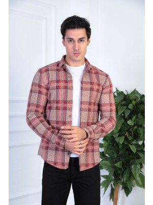 JACK CARISMA Örme Oduncu Esnek ve Rahat Slim Fit Erkek Gömlek